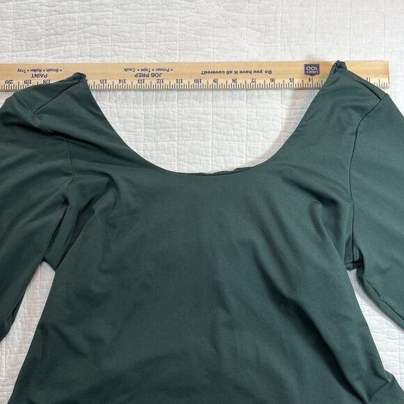 Fabletics Oasis‎ Twist Built In Bra Long Sleeve Top Forest Green Womens XXL 1X - Picture 10 of 12
